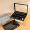15-Grid Jewelry Organizer/Storage/Display Case with Acrylic Lid, Black Velvet